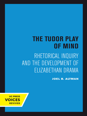 cover image of The Tudor Play of Mind